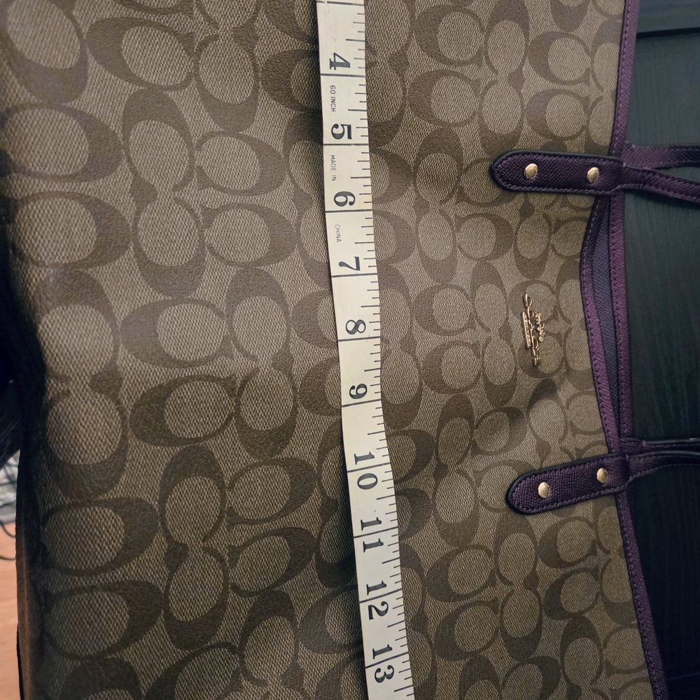 Coach Elegant Brown and Purple Women's Tote Bag - Picture 6 of 6